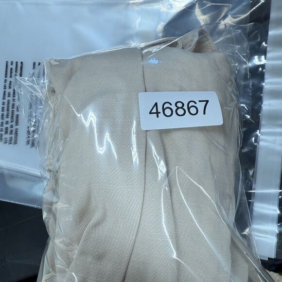 Sonoma Pants Women XL Beige High Rise Chino Flat Front Drawstring Linen Pockets - Picture 9 of 9